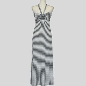 GAP Striped Maxi Halter / Strapless Dress Blue/White Size S